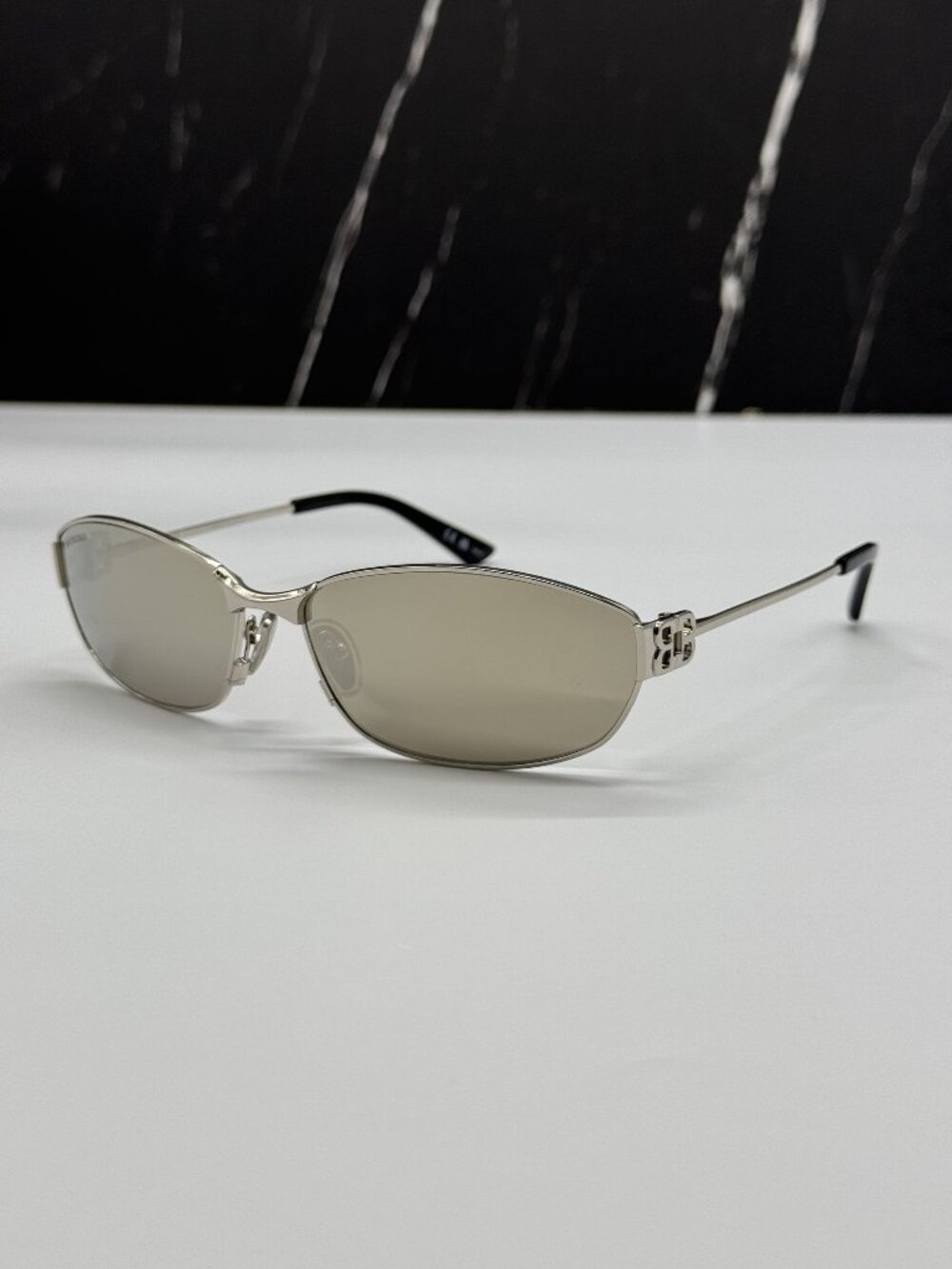 NEW BALENCIAGA BB0336S 006 SILVER WOMEN SUNGLASSES BALENCIAGA EYEWEAR - Picture 1 of 9